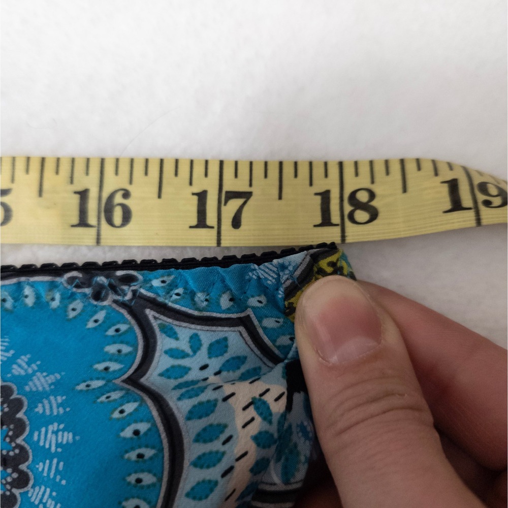 Silk Paisley Bias Midi Skirt Blue Yellow Y2K Slip Skirt The Limited Fairycoreβ S - Picture 7 of 9